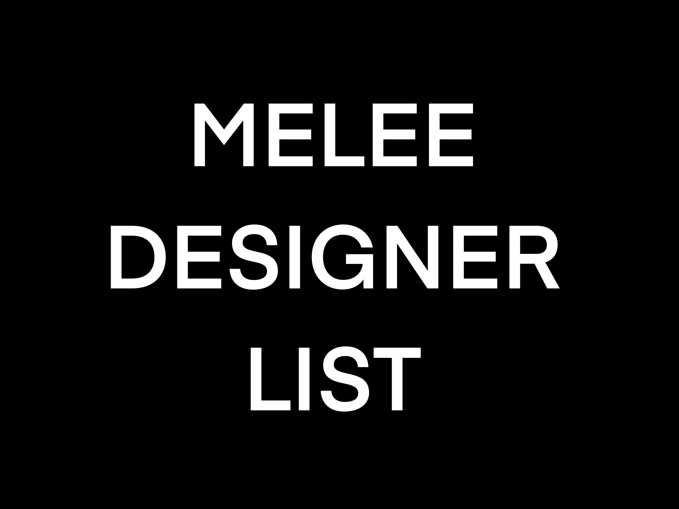 DESIGNERS LIST